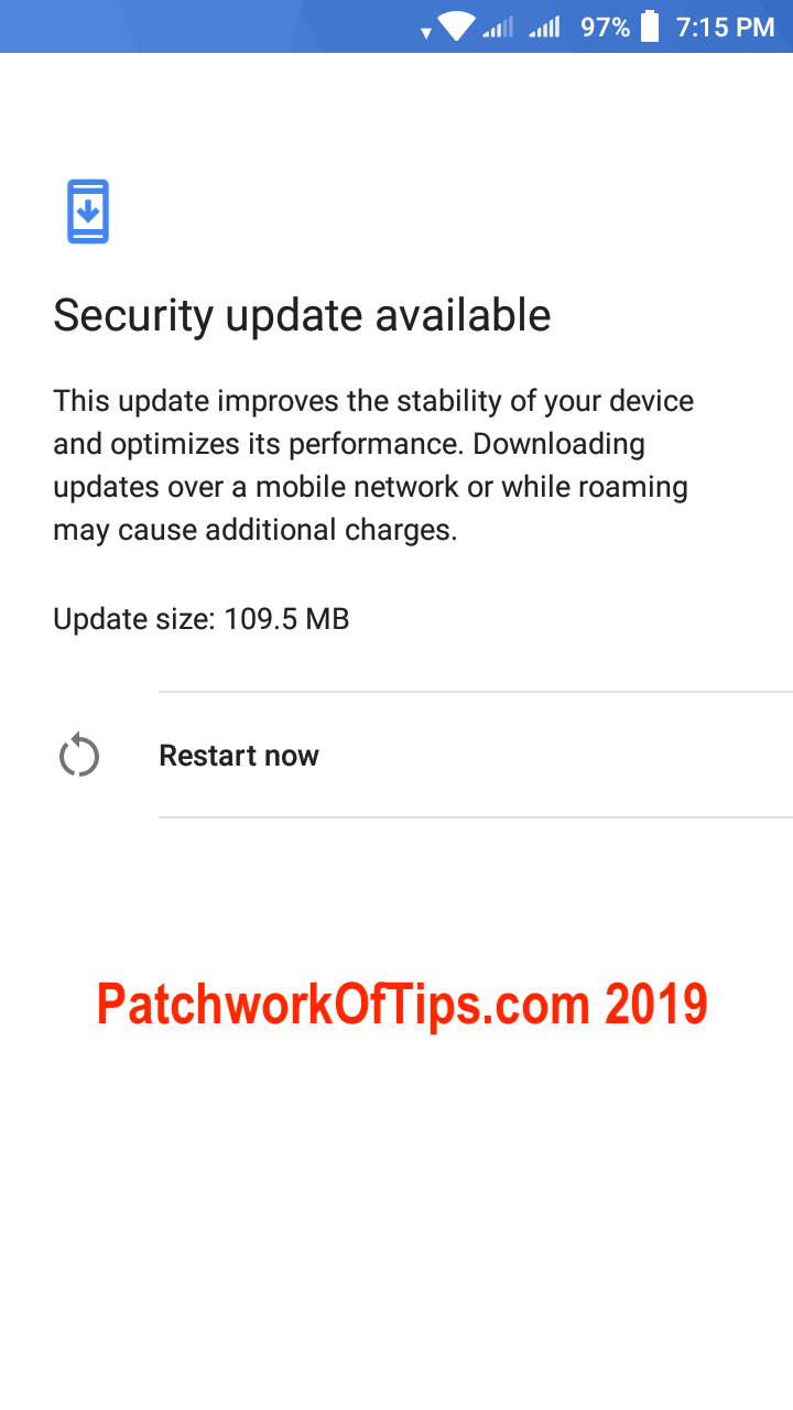 Xiaomi Redmi Go Screenshots Security Update
