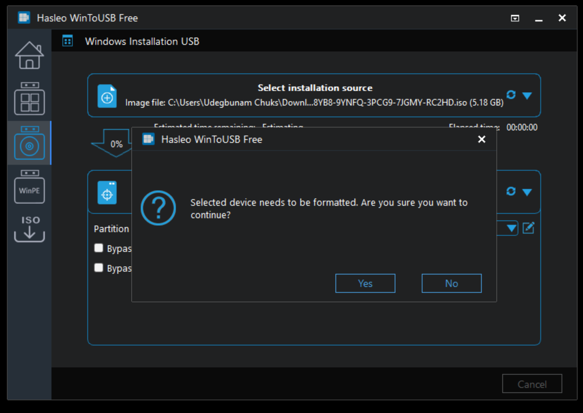 Hasleo WinToUSB Windows Installation USB 4
