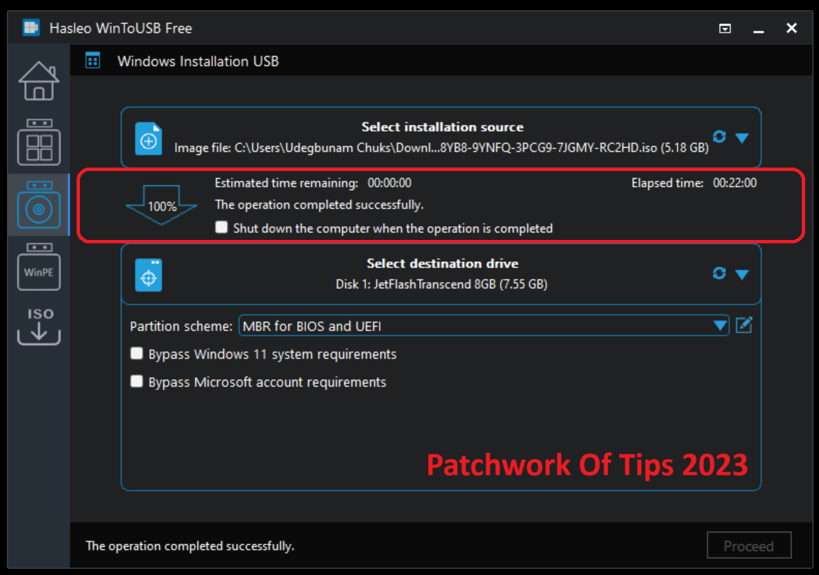 Hasleo WinToUSB Windows Installation USB 8