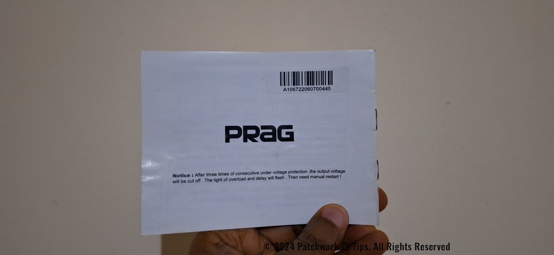 PRAG Stabilizer Instruction Manual 11