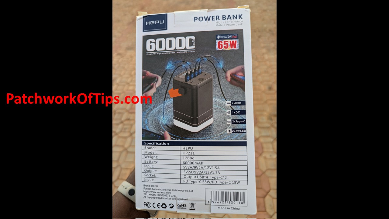 HEPU POWERBANK 60000MAH PACKAGE 2